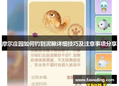 摩尔庄园如何钓到泥鳅详细技巧及注意事项分享